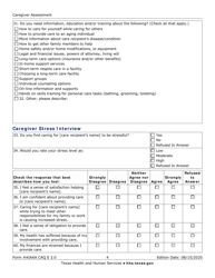 Form AIAAA CAQ E3.0 Caregiver Assessment - Texas, Page 4