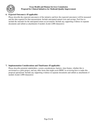 Proposal for Clinical Initiatives for Medicaid Quality Improvement - Texas, Page 3