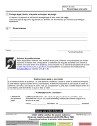 Formulario EA-116 Orden Sobre Solicitud De Aplazar Audiencia - California (Spanish), Page 3