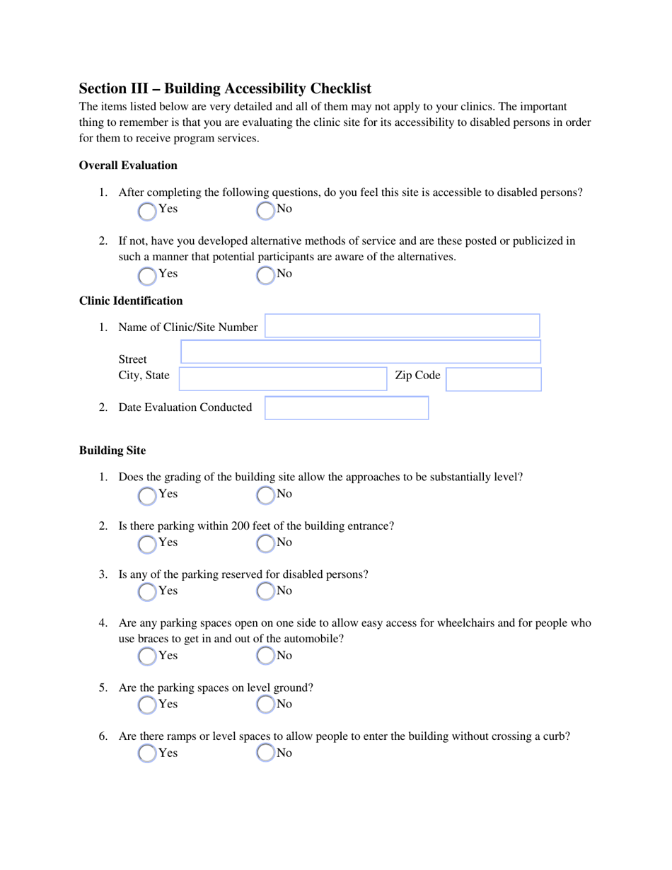 504 Self-evaluation Checklist - Texas, Page 3