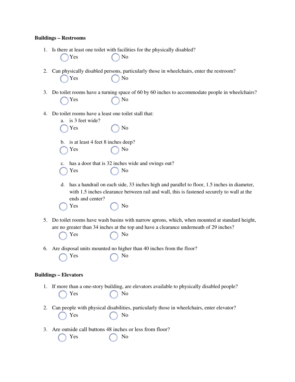 504 Self-evaluation Checklist - Texas, Page 6