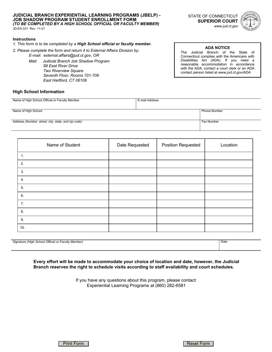 form-jd-es-331-download-fillable-pdf-or-fill-online-job-shadow-program