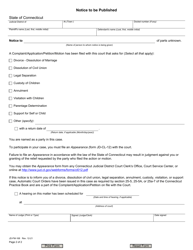 Form JD-FM-168 Order of Notice in Family Cases - Connecticut, Page 2