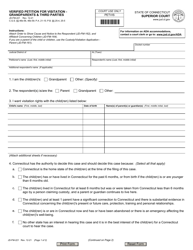 Document preview: Form JD-FM-221 Verified Petition for Visitation - Grandparents and Third Parties - Connecticut