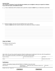 Form JD-FM-221 Verified Petition for Visitation - Grandparents and Third Parties - Connecticut, Page 2