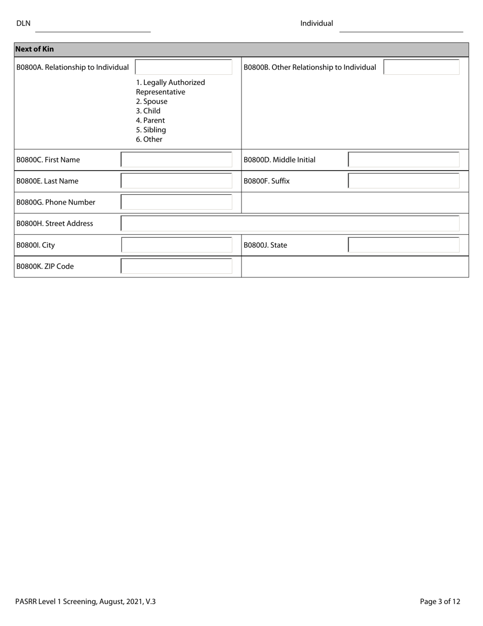 Pasrr Level 1 Screening - Texas, Page 3