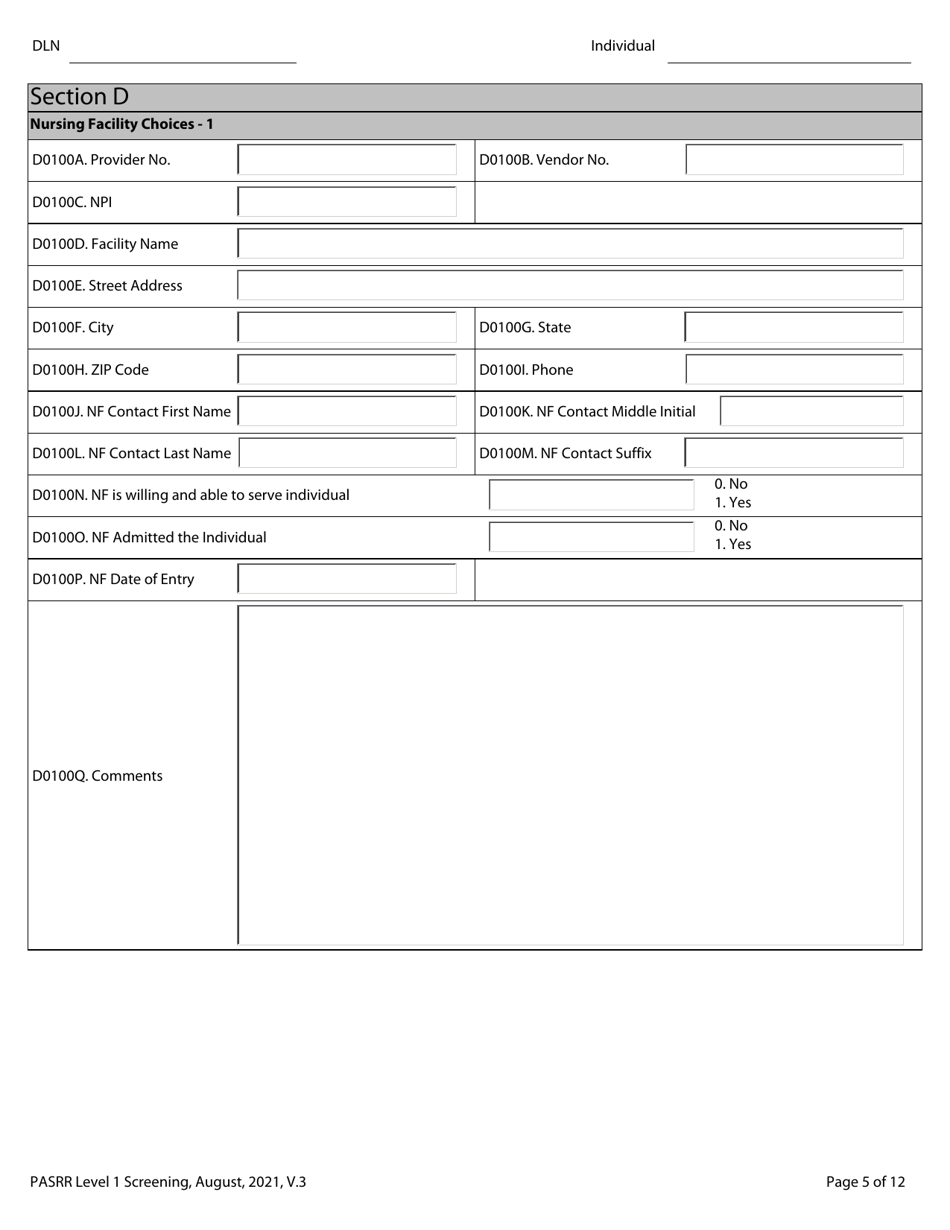 Pasrr Level 1 Screening - Texas, Page 5
