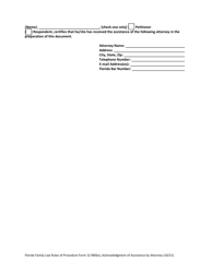 Form 12.900(E) Acknowledgment of Assistance by Attorney - Florida, Page 3