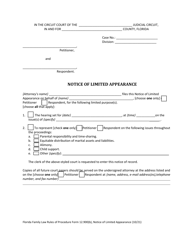 Form 12.900(B) Notice of Limited Appearance - Florida, Page 3