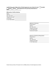 Form 12.900(B) Notice of Limited Appearance - Florida, Page 4