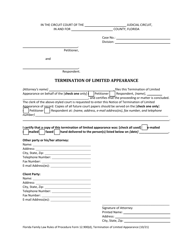 Form 12.900(D) &quot;Termination of Limited Appearance&quot; - Florida, Page 3