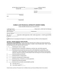 Form 12.902(B) Family Law Financial Affidavit (Short Form) - Florida, Page 4