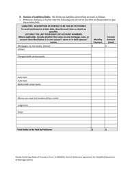 Form 12.902(F)(3) Marital Settlement Agreement for Simplified Dissolution of Marriage - Florida, Page 8