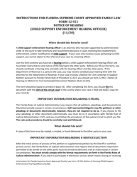 Form 12.921 &quot;Notice of Hearing (Child Support Enforcement Hearing Officer)&quot; - Florida