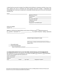 Form 12.970(D) &quot;Waiver of Service of Process and Consent for Concurrent Custody by Extended Family&quot; - Florida, Page 3