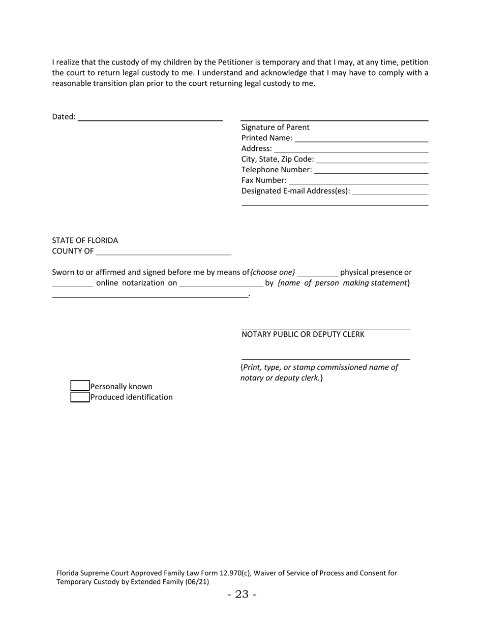 Form 12.970(C) Download Fillable PDF or Fill Online Waiver of Service ...