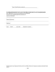 Form 12.970(A) Petition for Temporary Custody by Extended Family - Florida, Page 10