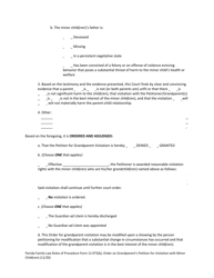 Form 12.975(B) &quot;Order on Grandparent's Petition for Visitation With Minor Children&quot; - Florida, Page 2