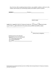 Form 12.970(E) &quot;Order Granting Petition for Temporary Custody by Extended Family&quot; - Florida, Page 9