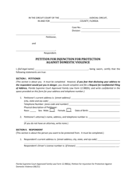 Form 12.980(A) Petition for Injunction for Protection Against Domestic Violence - Florida, Page 6