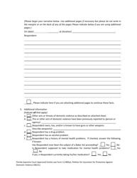 Form 12.980(A) &quot;Petition for Injunction for Protection Against Domestic Violence&quot; - Florida, Page 9