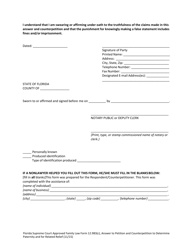 Form 12.983(C) Answer to Petition and Counterpetition to Determine Paternity and for Related Relief - Florida, Page 10