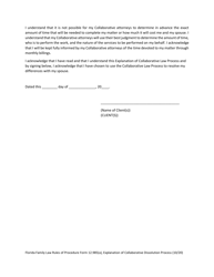 Form 12.985(A) Explanation of Collaborative Dissolution Process Attorney-Client - Florida, Page 3