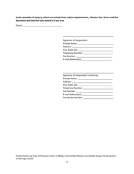 Form 12.985(G) Joint Verified Petition and Verified Answer for Dissolution of Marriage - Florida, Page 4