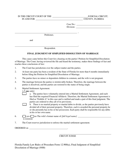 Form 12.990(A)  Printable Pdf