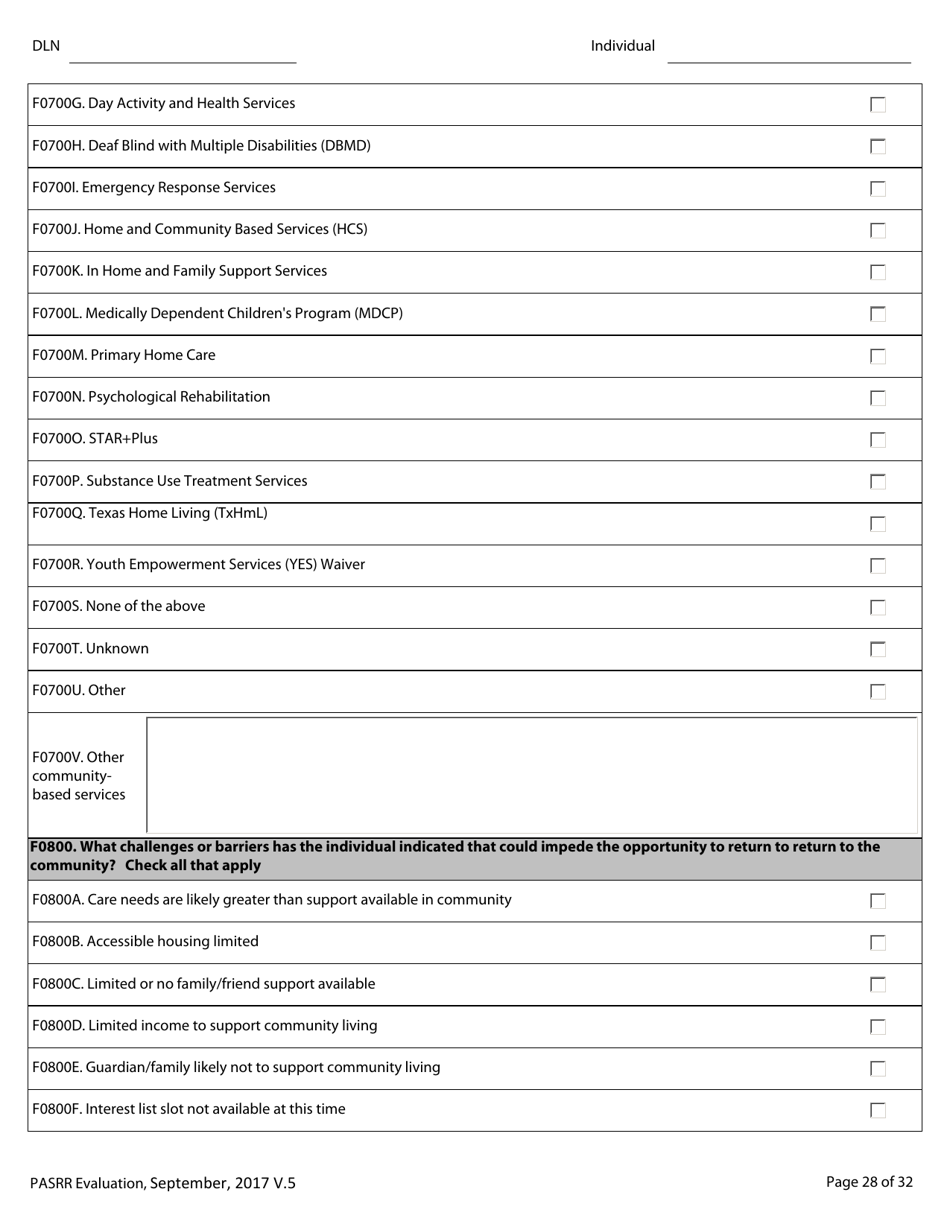 Pasrr Evaluation - Texas, Page 28