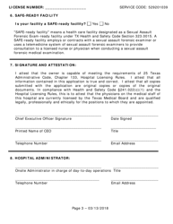 General and Special Hospital Multiple Location License Renewal Application - Texas, Page 3