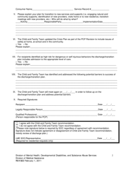 Child/Adolescent Discharge/Transition Plan - North Carolina, Page 2
