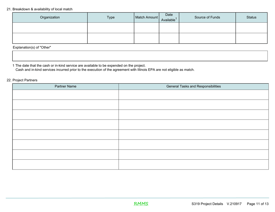 Section 319 Application - Project Details Section - Illinois, Page 11