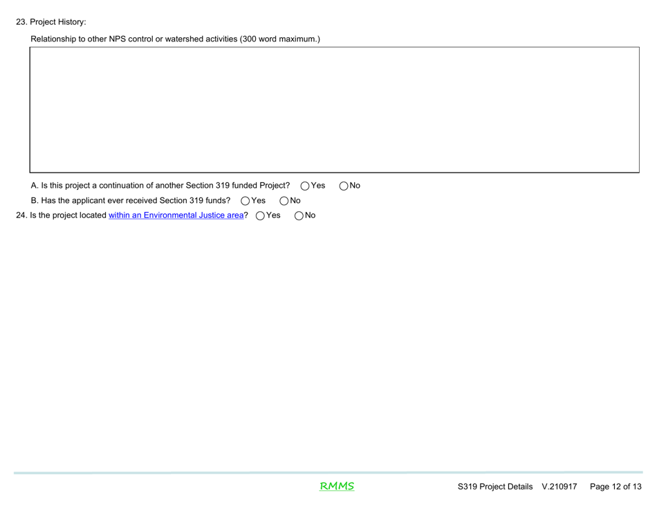Section 319 Application - Project Details Section - Illinois, Page 12