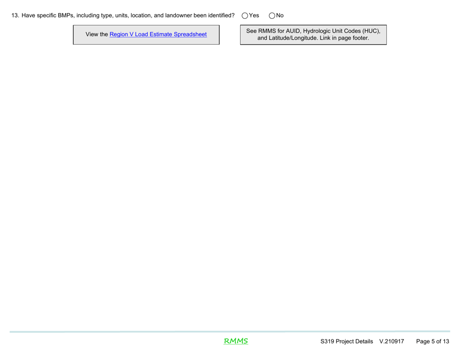 Section 319 Application - Project Details Section - Illinois, Page 5