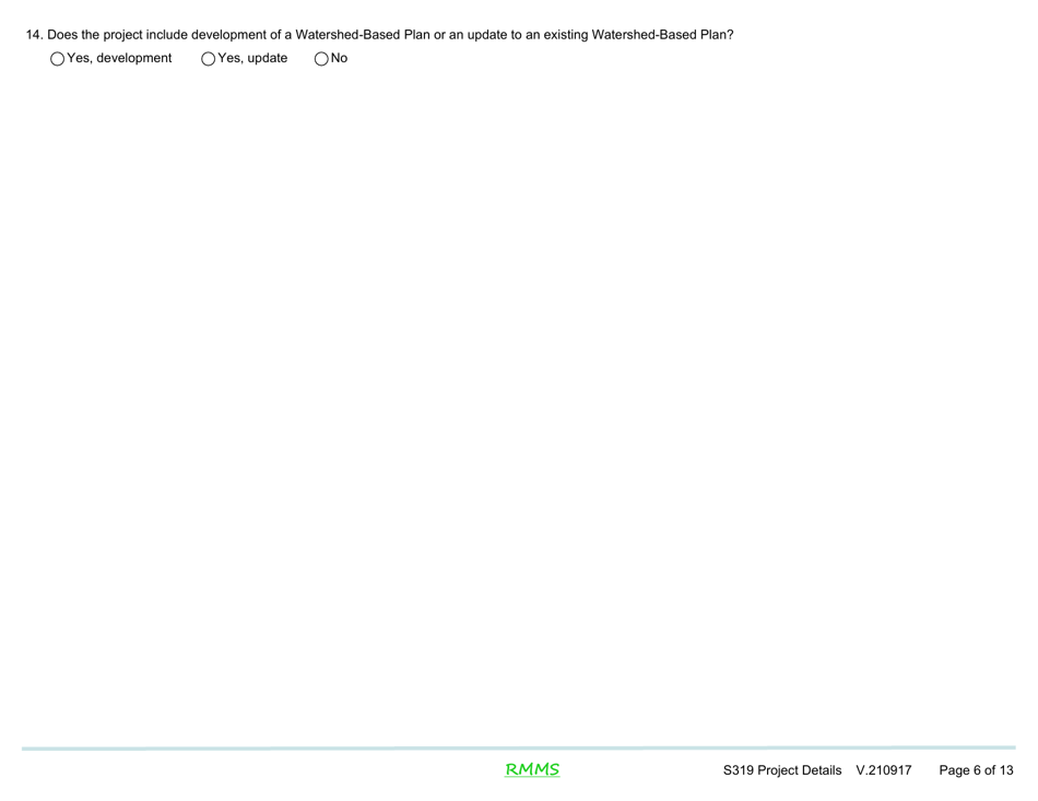 Section 319 Application - Project Details Section - Illinois, Page 6