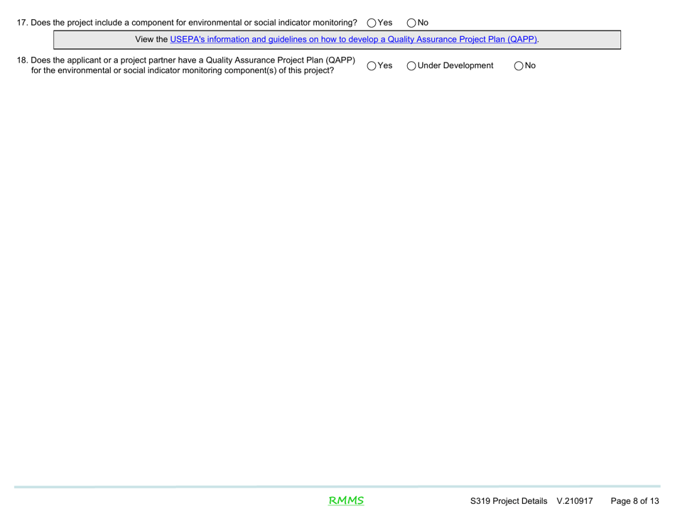 Section 319 Application - Project Details Section - Illinois, Page 8