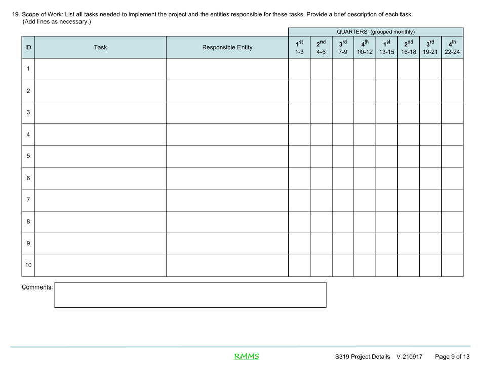 Section 319 Application - Project Details Section - Illinois, Page 9