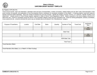 Form GOMBGATU-3002 Section 319(H) Uniform Grant Budget Template - Illinois, Page 12