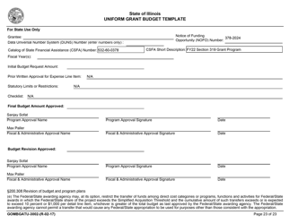 Form GOMBGATU-3002 Section 319(H) Uniform Grant Budget Template - Illinois, Page 27