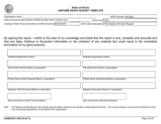 Form GOMBGATU-3002 Section 319(H) Uniform Grant Budget Template - Illinois, Page 8