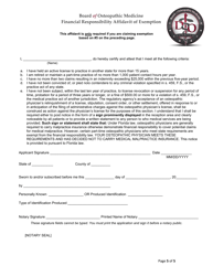 Osteopathic Physician Reactivation Request - Florida, Page 5