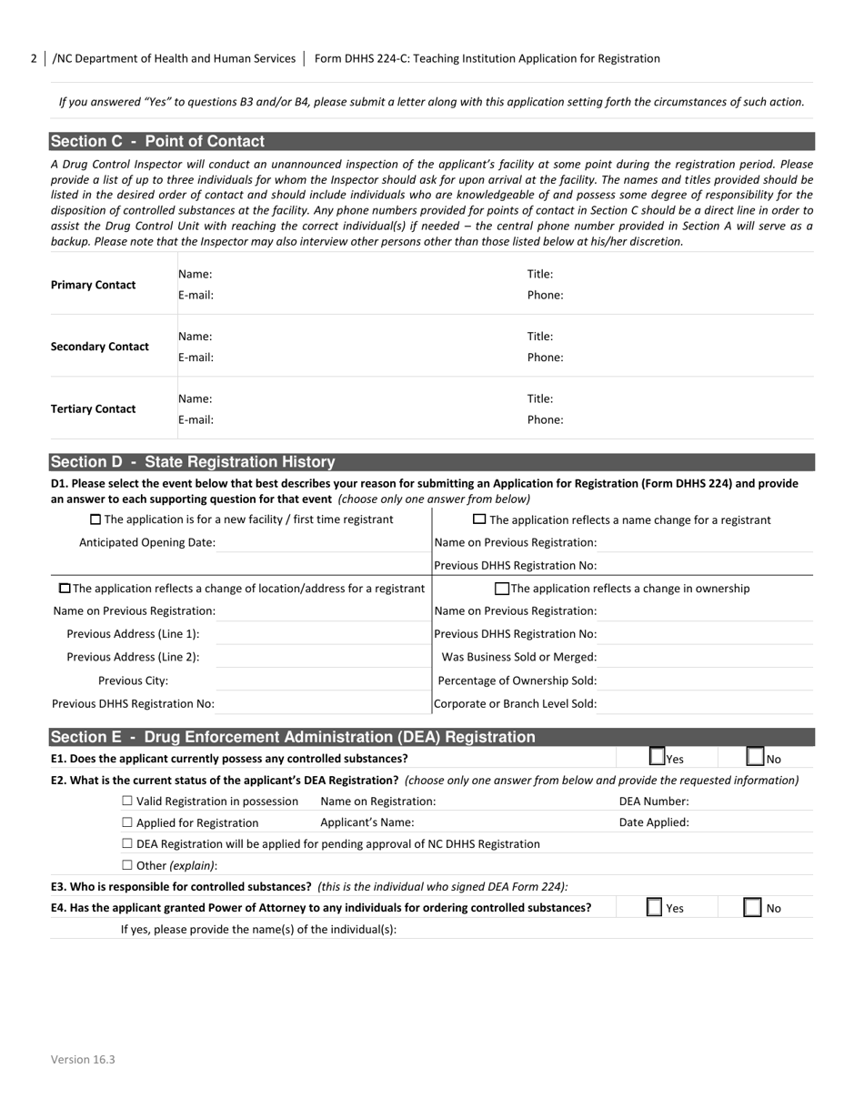 Form DHHS-224-C - Fill Out, Sign Online and Download Fillable PDF ...