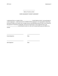 Attachment II &quot;Work Assignment Payment Agreement&quot; - Kentucky