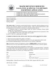Document preview: Form APP-106 Exemption Application - Mental Health, Adult Developmental and Substance Use Disorder Facilities - Maine
