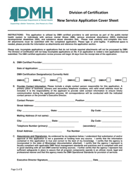 Document preview: Application to Add a New Service - Mississippi
