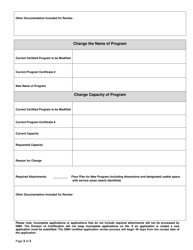 Application to Modify Existing Program Certification - Mississippi, Page 3