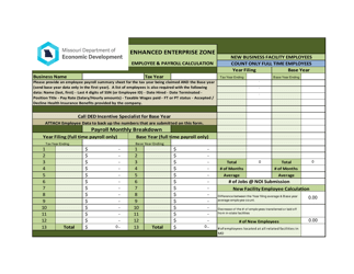 Annual Tax Credit Application - Enhanced Enterprise Zone Tax Credit Program - Missouri, Page 8