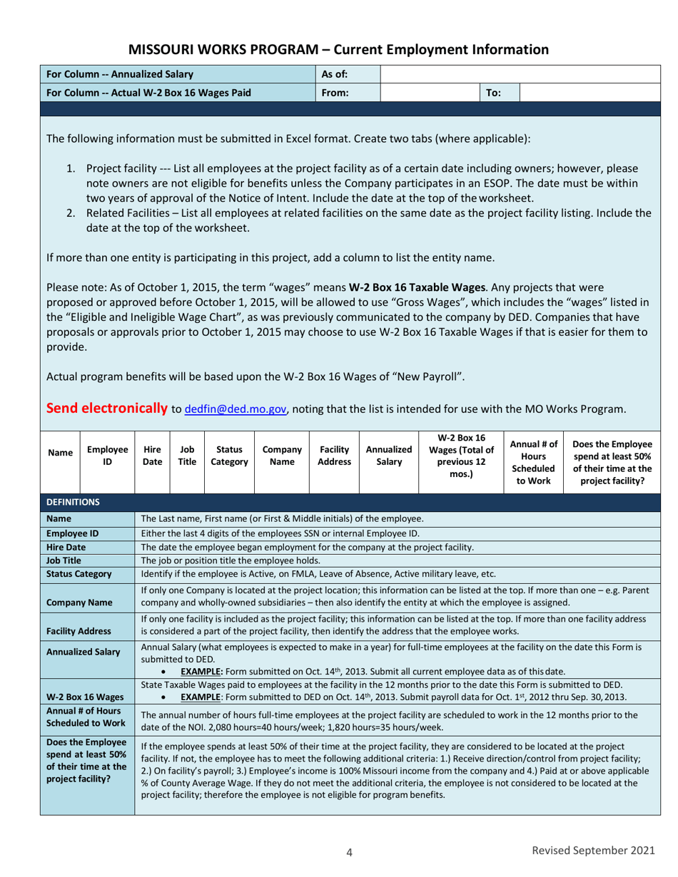 Missouri Works Verification of Eligibility Thresholds - Missouri, Page 4