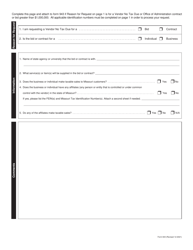 Form 943 Request for Tax Clearance - Missouri, Page 2